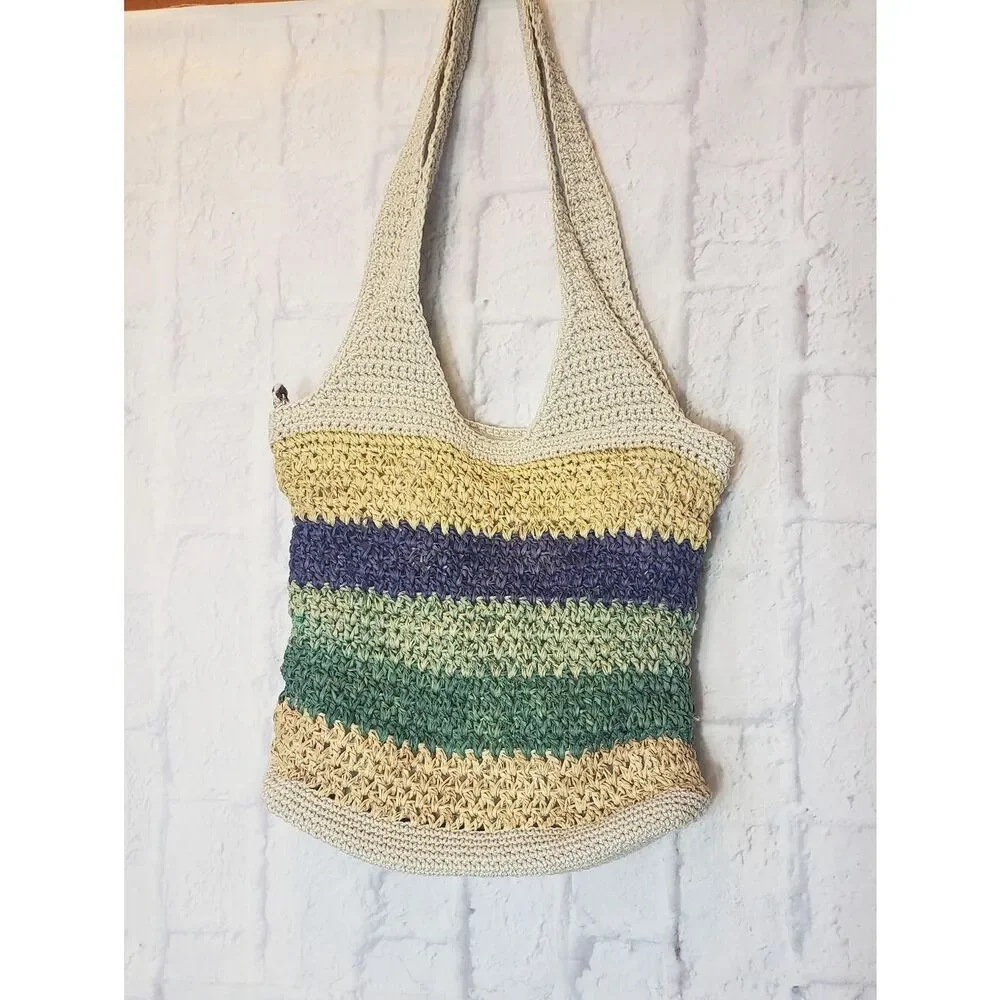THE SAK Crochet Multi-Color Hobo Shoulder Bag